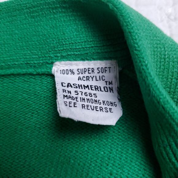 Vintage La Mode Du Golf Large Green Retro Classic Luxury Golf Cardi Long Cuffs L - Picture 4 of 9